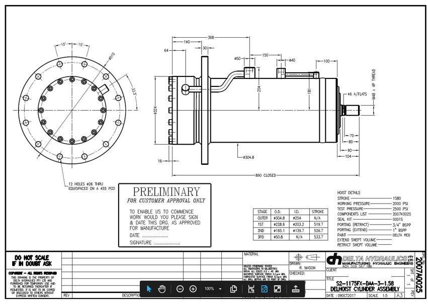 Customised Telescopic Cylinder